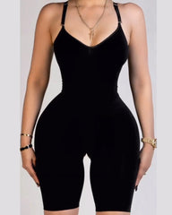High Elastic Adjustable Strap Bodysuit Tummy Control Invisible Postpartum Recovery Open Crotch Body Shaper