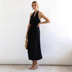 Halterneck Backless Dress