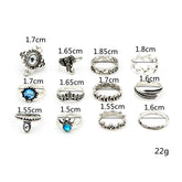 Ethnic Boho Vintage Gemstone Elephant Ring