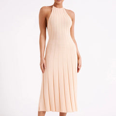 American Knitted Pleated Dress Women
