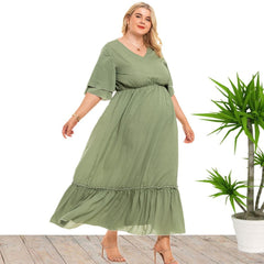 Bohemian Plus Size Polka Dot Dress Women