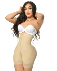Double Compression Shapewear Open Bust Tummy Control with Zipper