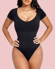 Short Sleeve Seamless Elasticity Waist Trainer Compression Shapewear