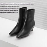 Womens Genuine Leather Snow Boots For Cowhide