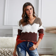 Sweater Fall Amazon Hit Color Long-sleeved