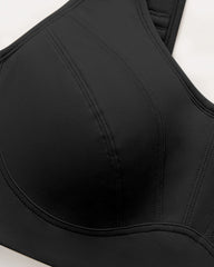 High Impact Full Coverage Plus Size Sports Bra-Black