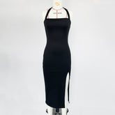 Elegant Backless Halter Dress