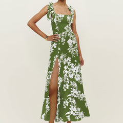 Spring And Halter Straps Bustier Floral Dresses