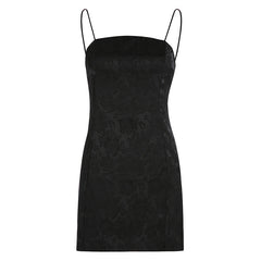 Satin Jacquard Dress �Elegant Textured Evening Wear