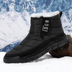 Plus-size Mens Snow Waterproof Non-slip Cotton Boots With A Warm