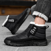Plus-size Mens Snow Waterproof Non-slip Cotton Boots With A Warm