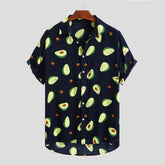 Printed beachwear avocado men's short sleeve