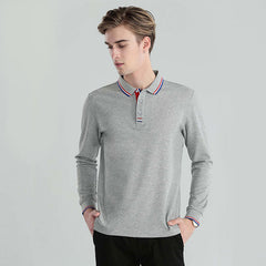 Men's Polo Shirts Casual Lapel Tops And Long Sleeves