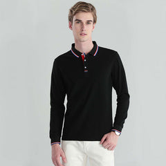 Men's Polo Shirts Casual Lapel Tops And Long Sleeves