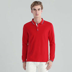 Men's Polo Shirts Casual Lapel Tops And Long Sleeves