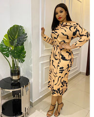 Sleeve Strapless Plus Size Dress For With Belt