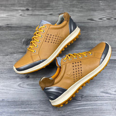 Shoes Men's Leather Contrast Running Shoes