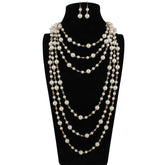 Necklaces Multilayer Pearl Necklace Sweater Chain