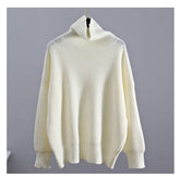 Cashmere Sweater Turtleneck Pullovers Top Solid