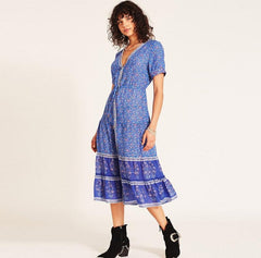 dress bohemian print dress
