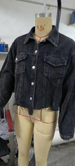Corduroy Rugby Sequined Jacket