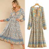 Floral lace-up dresses