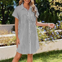 Striped Shirt Dress