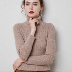 Turtleneck Sweater Slim Padded Inner Style