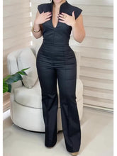 Slim Waist Zipper Jumpsuit