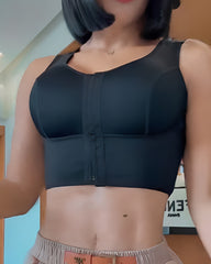 Wide Strap Hook and Eye Shaping Bra