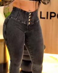 High-Stretch Slim-Fit Hip-Lifting Jeans
