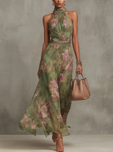 Resort-style Waist-cinching Figure-flattering Dress