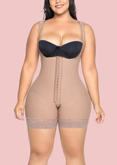 Shapewear Hook And Eye Closure Tummy Control Adjustable Crotch Open Bust Bodysuit
