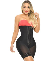 HALF-LEG STRAP SHORT GIRDLE WITH 3 ROWS OF MAGIC ENHANCEMENT SNAPS