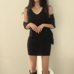 Sweater Cardigan Blouse Slim Vest Dress