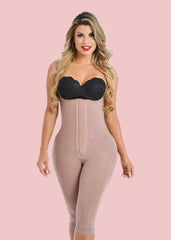 LONG BODYSHAPER WITH COVERED BACK AND PERINEAL ZIPPER