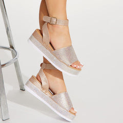Rhinestone Sandals Platform Shoes For Women
