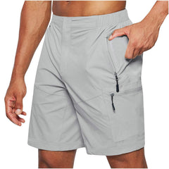 Men'S Casual Elastic Waist Strap Shorts Casual Fit Outdoor Long Shorts For Men Knee-Length Straight Leg Pants Shorts