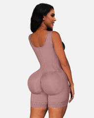 Faja Tummy Control Open Bust Shapewear Thigh Slimmer Zipper Crotch Body Shaper