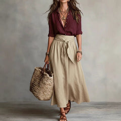 Casual Skirt And Shirt Two-Piece Set