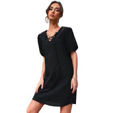 Casual Cotton Linen Loose Strappy Dress