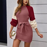Gentle Temperament Casual Charm Elegant Knitted Short Dress