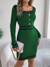 Long-sleeved Sweater Hip Skirt