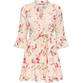 Elegant Relaxed-fit Strap Print Dress