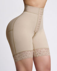 Invisible Mermaid Silhouette Short with Zipper Deluxe Rosé - Mid-leg Shapewear