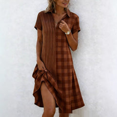 Bohemian 3D Printed V-Neck Short-Sleeve Maxi Dress