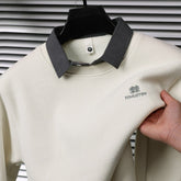 Casual Trend Men's Clothing Fleece-lined Thickened False Two-piece Sweaters