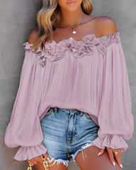 Early Spring Hot Selling Elegant Style Casual Off Shoulder Long Sleeved Shirt For Women