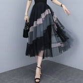 Adult Lady Like Woman Western Style Youthful-looking Lightly Mature Tulle Skirt
