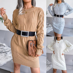 And Twist Bag Hip Sweater Knitted Dress